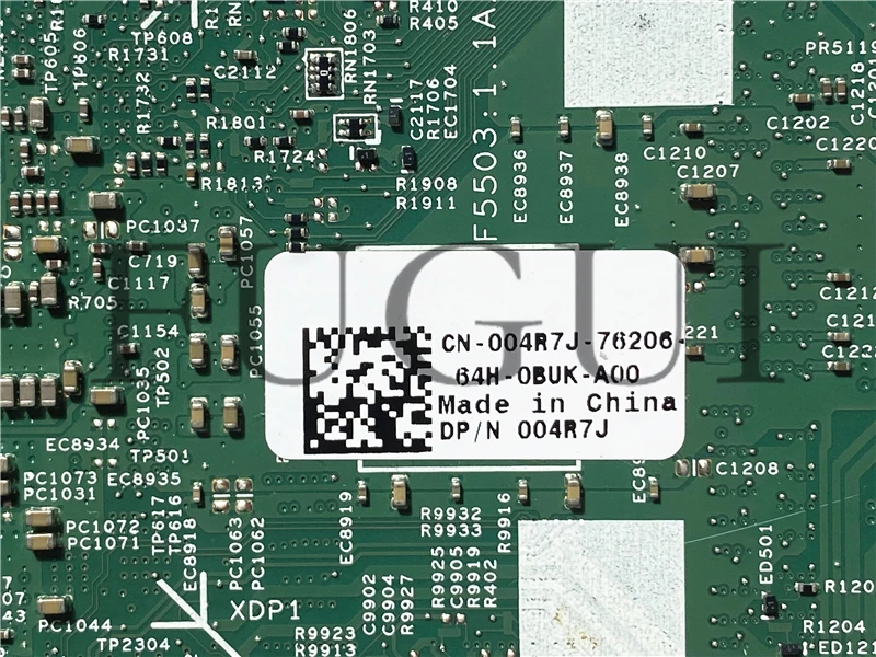 Para Dell 14296-1 3153 3158 USADO Laptop Motherboard 004R7J I3-6100U SR2EU Totalmente Testado, Funciona Perfeitamente