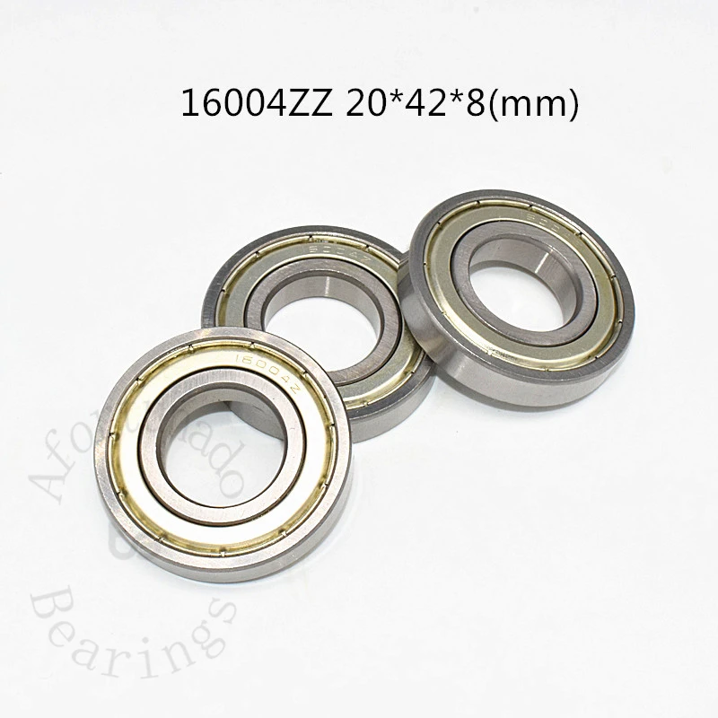 

16004ZZ 20*42*8(mm) 1Piece bearing free shipping ABEC-5 16004 16004ZZ metal sealing type chrome steel deep groove bearing