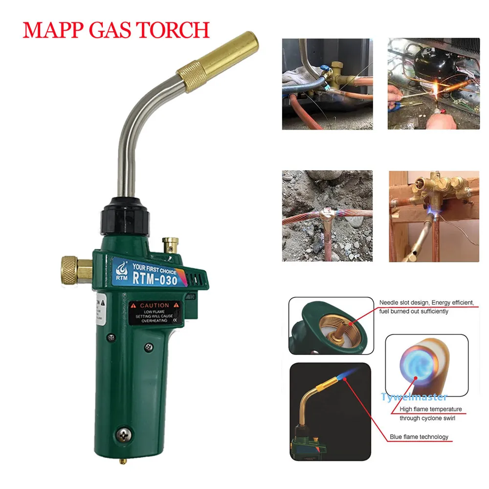 Imagem -03 - Tocha de Soldagem Braze Tocha de Gás Propano Mapp Ignição Piezo Trigger Cga600 Alumínio de Cobre Queimador de Solda de Aquecimento