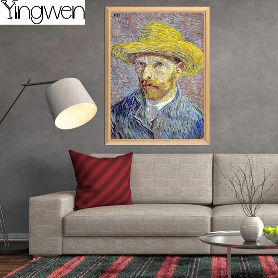 Pintor famoso Vincent Van Gogh serie 5D DIY Kits de pintura de diamantes, bordado de diamantes completo, venta de diamantes de imitación, decoración