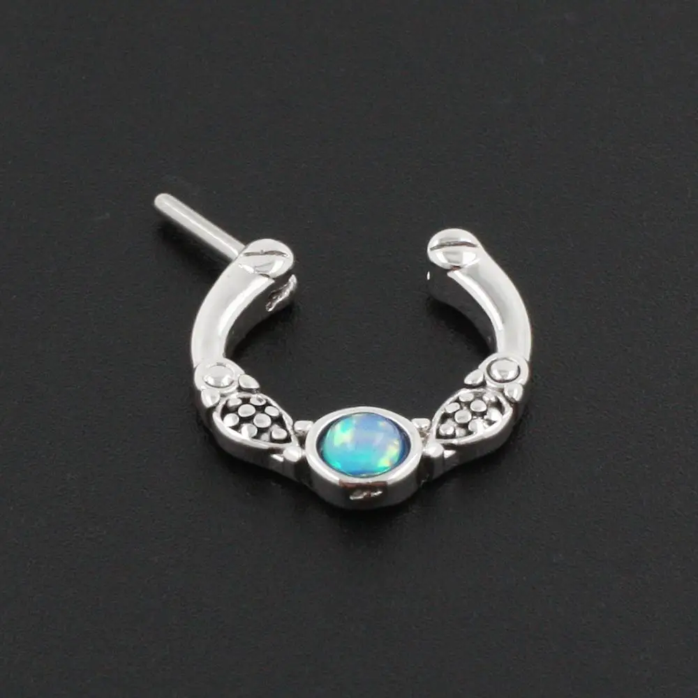 JHJT Nose Piercing Ring 16G Charms Indian Septum Clicker Nose Rings Piercing Body Jewelry Ear Hoops Helix Piercing Gift