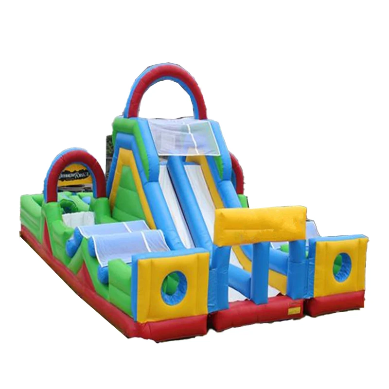 Inflatable Fun City Combo With Inflatable Slide Inflatable Bounce House Obstacle Course Popular Design Giant Playground For Kids