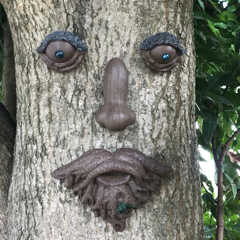 

Old man with beard Tree Hugger for Garden Peeker Yard Art or Outdoor Sculpture Whimsical Tree Face Garden Decor