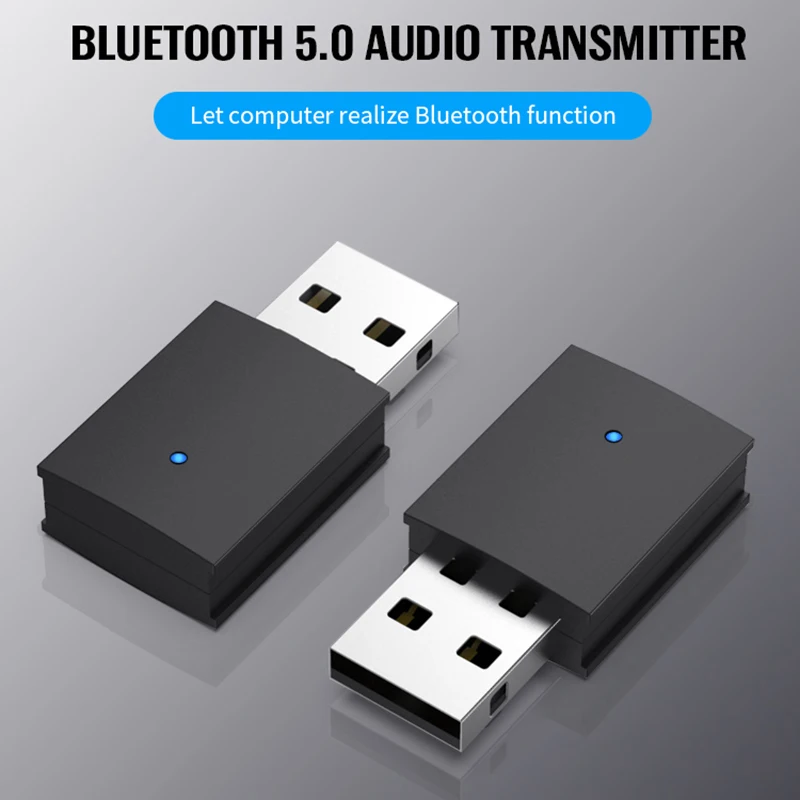VAORLO Newst-transmisor de Audio USB con Bluetooth 5,0, Dongle de música estéreo para ordenador, adaptador inalámbrico para PC y portátil, Plug & Play