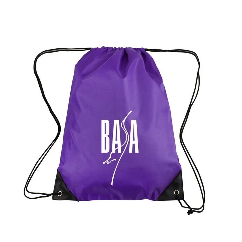 Purple Polyester Soft Drawstring Backpack Packaging Gift