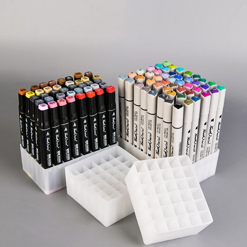 30/36/40/48 Slots Marker Pen Storage Holder Brush Pencil Rack Multifunction Tool