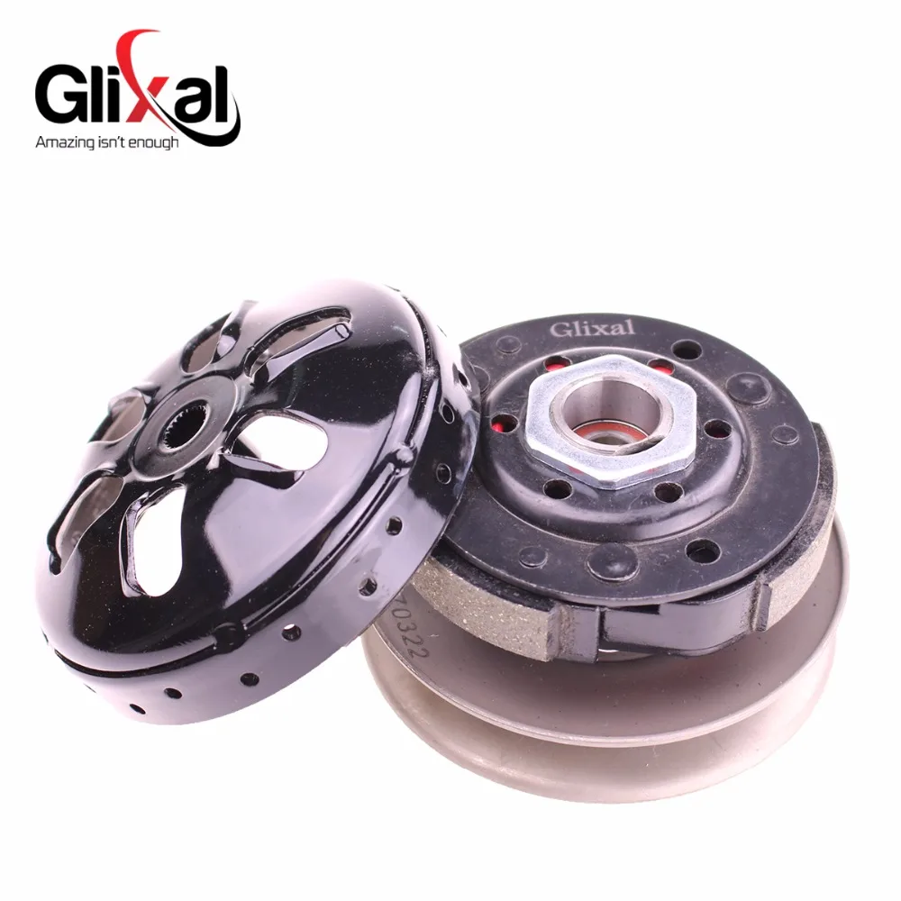 Glixal Wysokowydajne sprzęgło wyścigowe z dzwonkiem sprzęgła do silnika GY6 49cc 50cc 139QMA 139QMB Skuter Motorower ATV Go-Kart