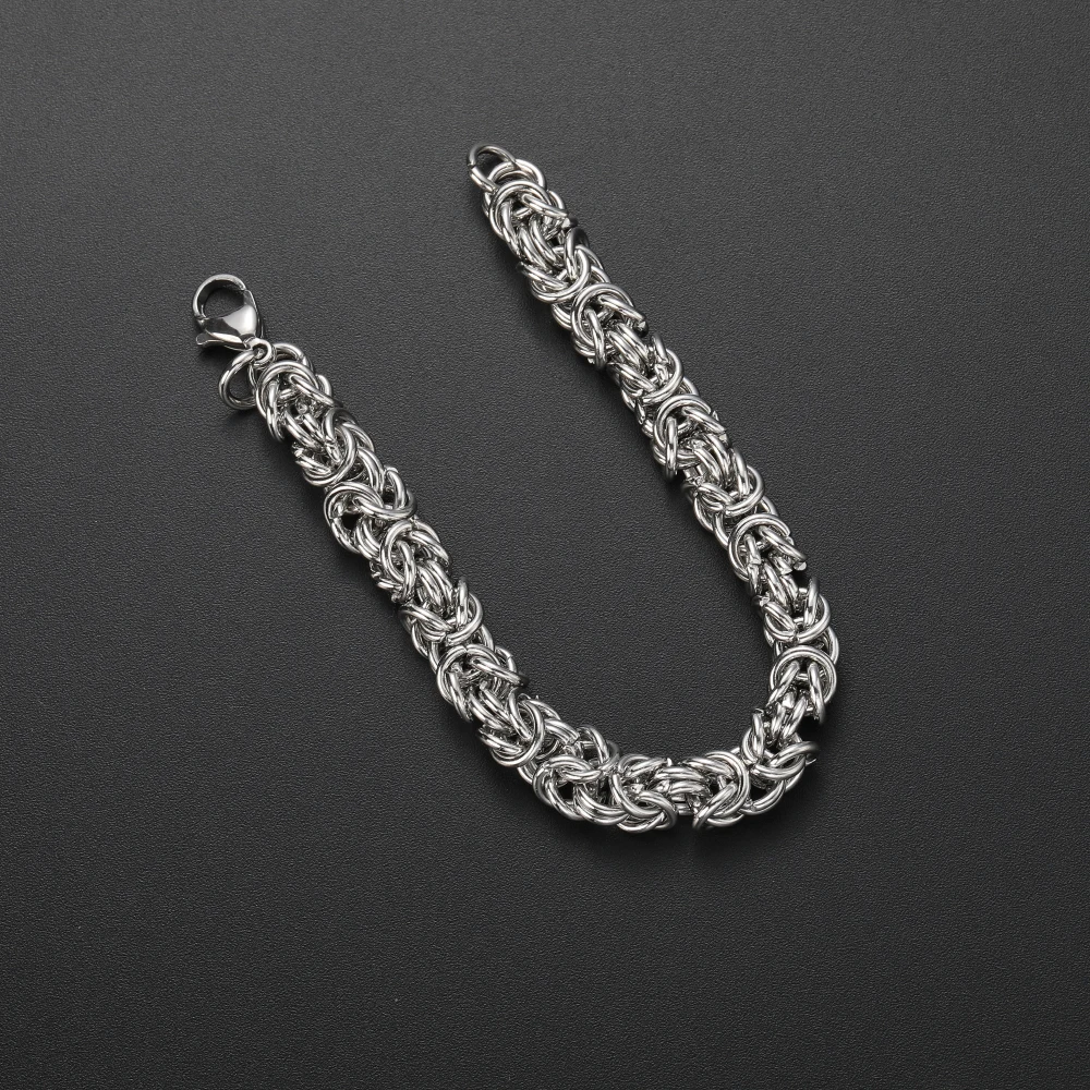 Width 8MM Men Stainless Steel Chain Bracelet Fashion Punk Jewelry Wholesale Price Global Drop shipping