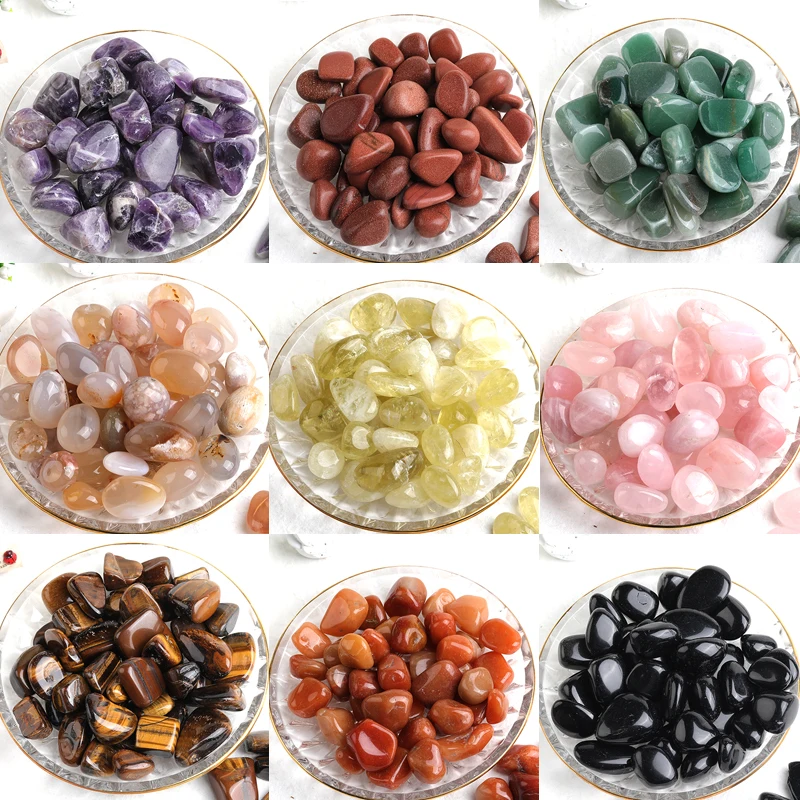 1PC Natural Crystal Amethyst Rose Quartz Gravel Irregular Polishing  Minerals Specimen Reiki Healing Stone Aquarium Home Decor