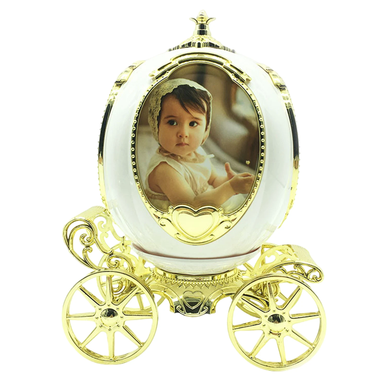 Personalized Pumpkin Car Photo Frame Music Box Picture Frame Desktop Rotating Picture Party Wedding Decorative Accessorie