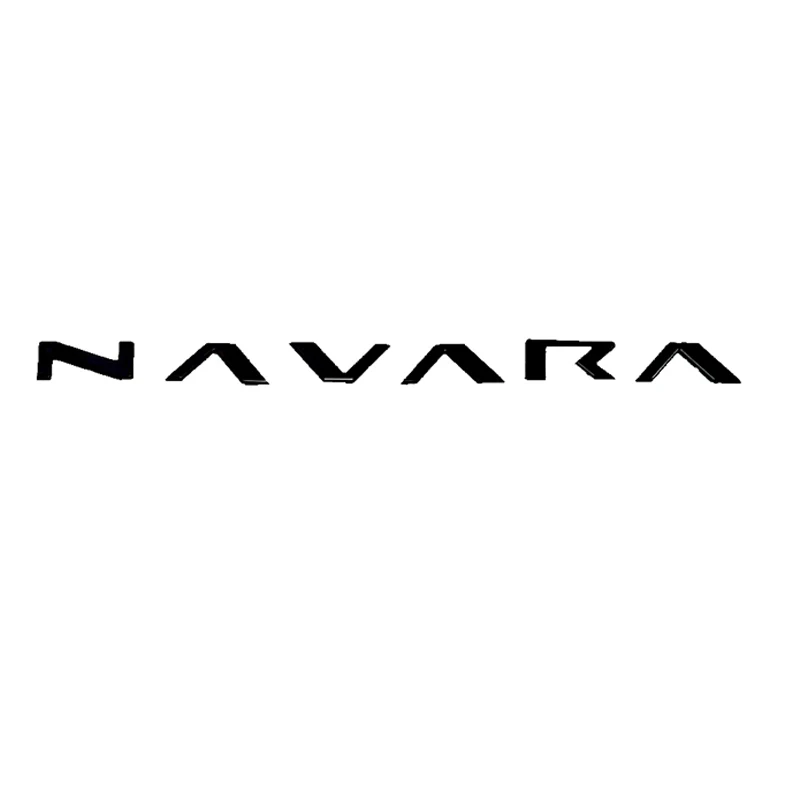 NAVARA GRILLE TOP LOGO LETTER FIT FOR NISSAN NP300 2021 3D EMBLEM GLUE CHROMIUM STYLING ORIGINAL SIZE ABS STICKER