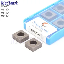 10pcs MS0903 MS1204 MS1504 MS1904 S-Type Square Carbide Insert Knife Pad For Turning Tool Holder CNC Lathe Tool Accessories Shim