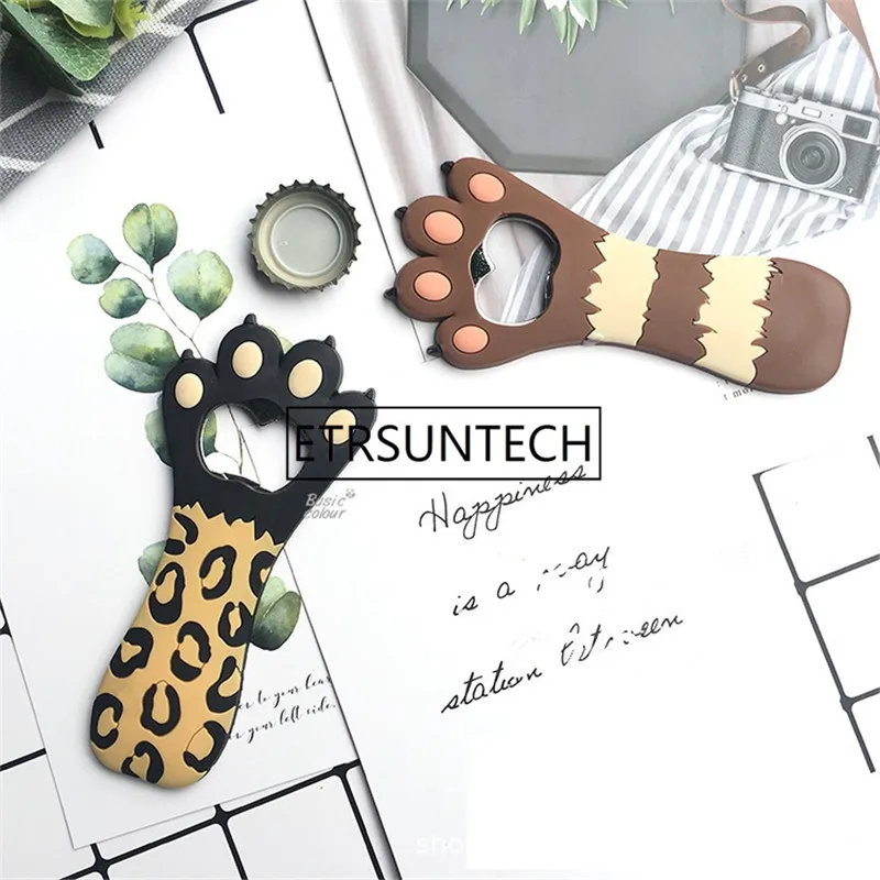 

100 шт. магнит Cat в виде лап бутылок формы «Тор» милые панели инструментов Стекло открывалка для бутылок пива открывалка для бутылок Кухня Барные инструменты магнит на холодильник, производство Китай