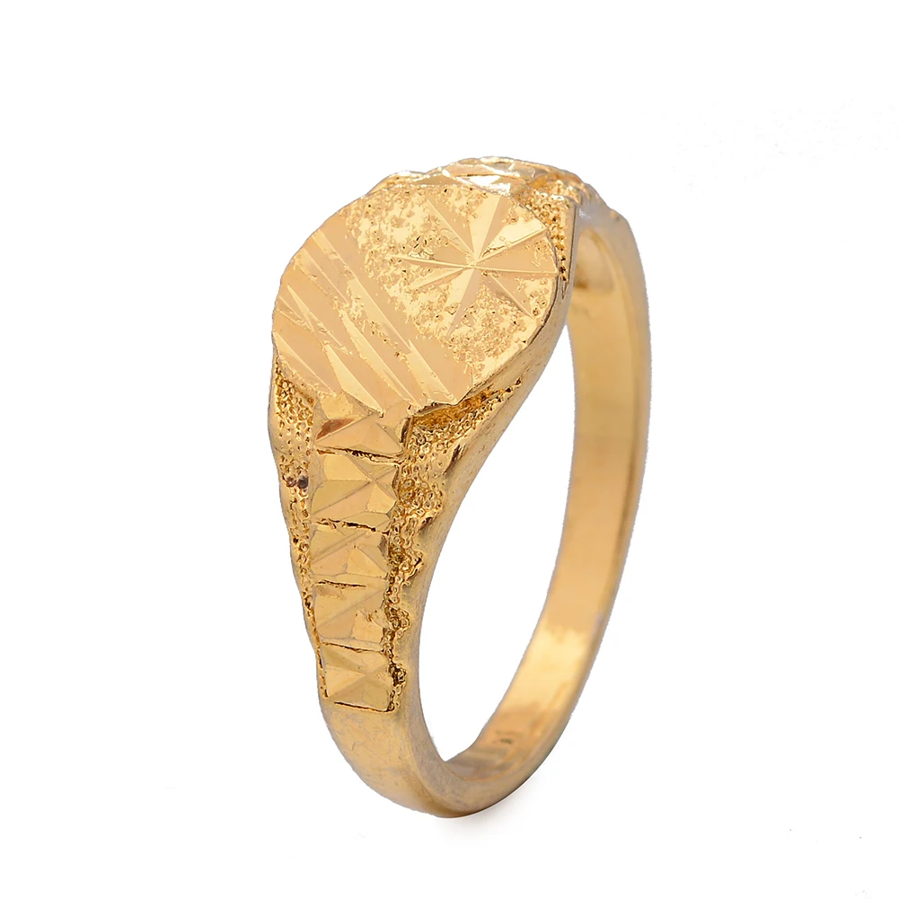 Dubai African Small  Gold Color Rings for Women Girls Arabian Middle East Jewellery Ring  Woman Mama Best Gifts