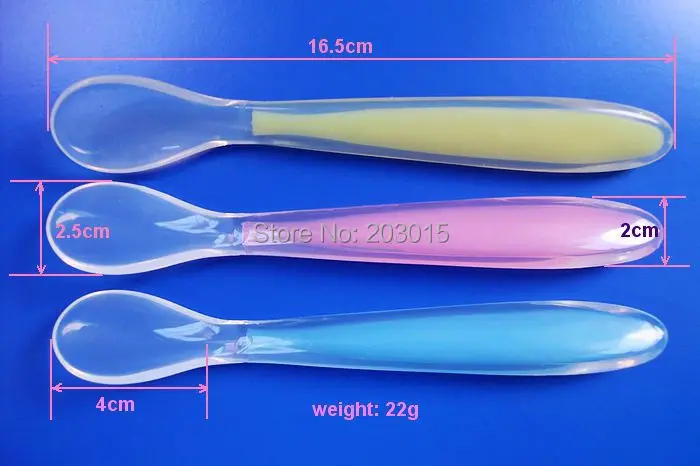 

6pcs mixed 3 color BPA Free FDA Grade Baby safe Soft Silicone Feeding Spoon