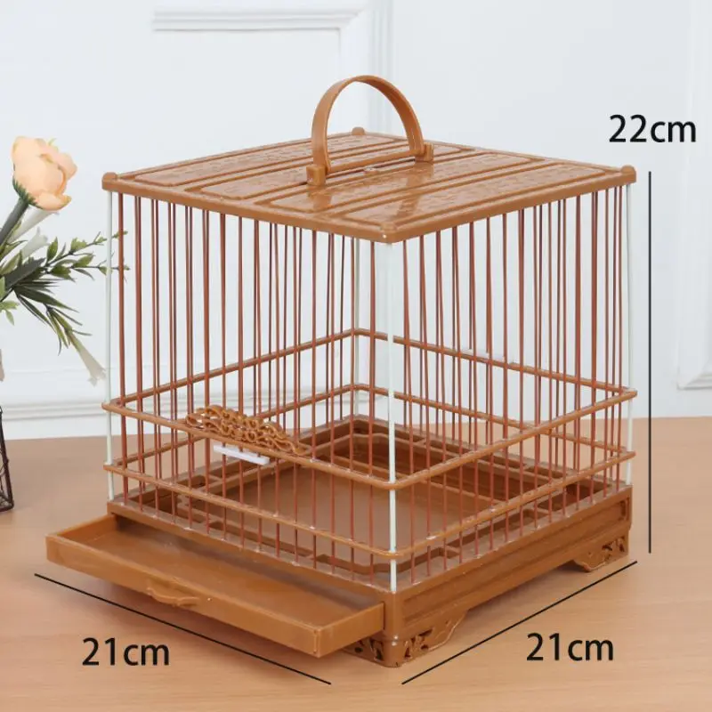 

Bird Feeder Cage Parrot Cages Birds Accessories Lovebird House Flat Top Economy Plastic Nest For Parrots Cockatiel Pet Supplies