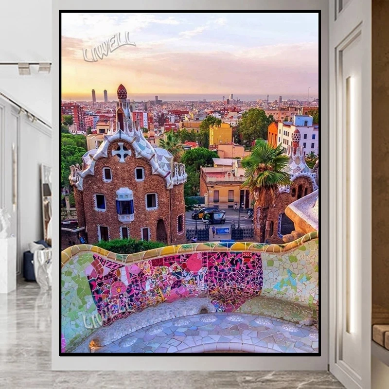 5d Diamond Painting Spain Landscape Sagrada Familia Barcelona Architecture Scenery Cross Stitch Artwork For Home Decor