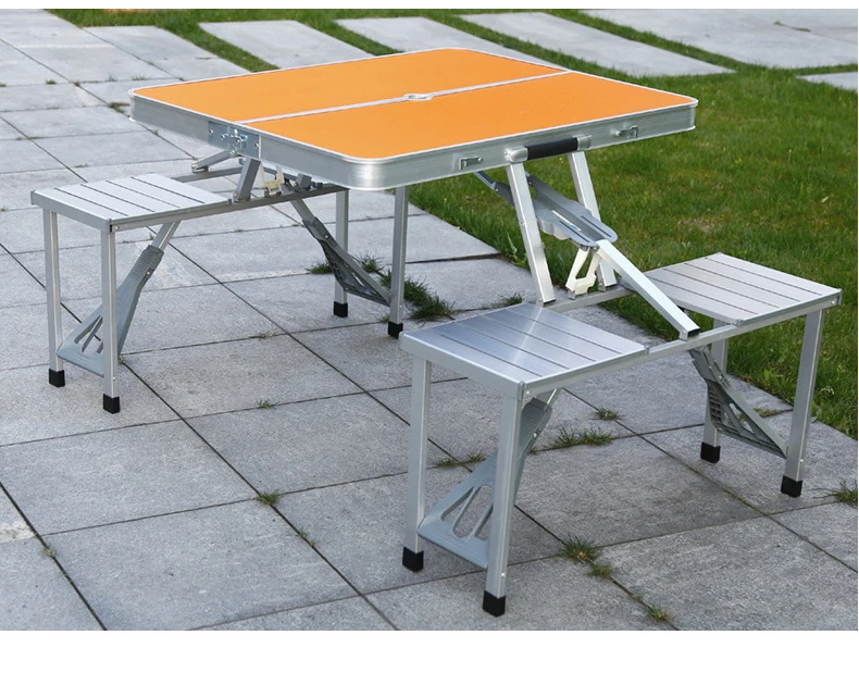 Outdoor Folding Table Chair Camping Aluminium Alloy Picnic Table Waterproof Ultra-light Durable Folding Table Desk for Set BBQ