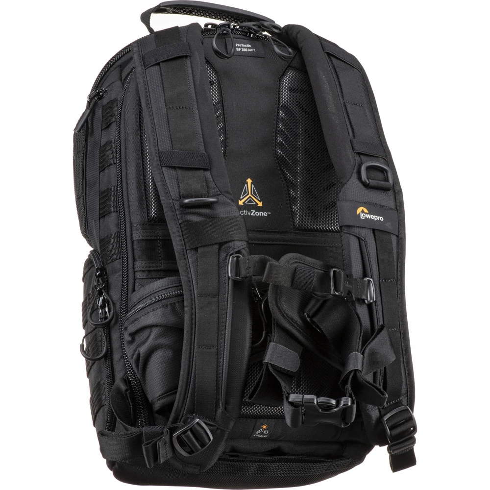 Lowepro protactic bp 350 aw iiショルダーカメラバッグslrカメラバッグラップトップバックパック、全天候型カバー付き13インチノートパソコン