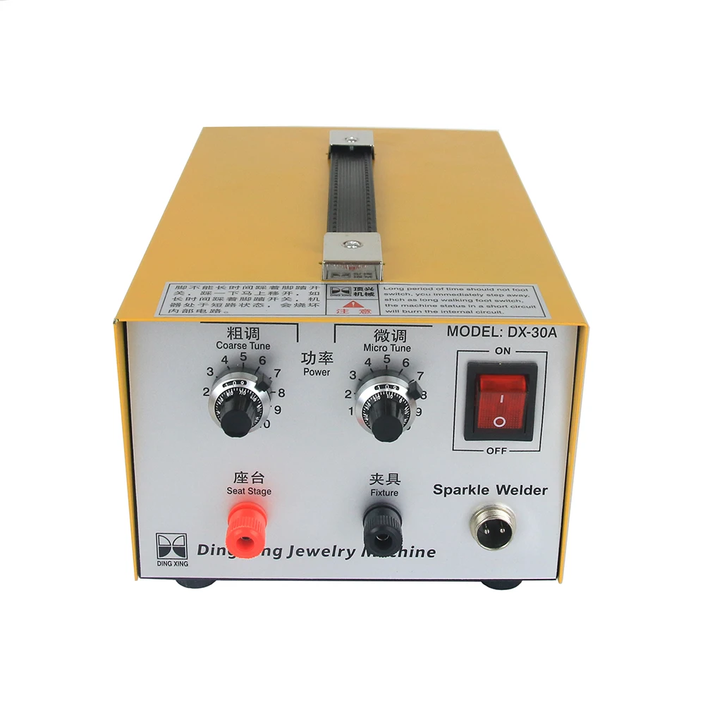 DX-30A Handheld Spot Laser Welder Pulse Butt Welding Machine Jewelry Equipment Tool 220V 110V for Gold Silver Ring Mouth Buckle