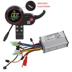 Electric Scooter Controller with TF-100 LCD Display Control Panel Shift Switch Accessory for 36V 48V Kugoo Electric Bike Scooter
