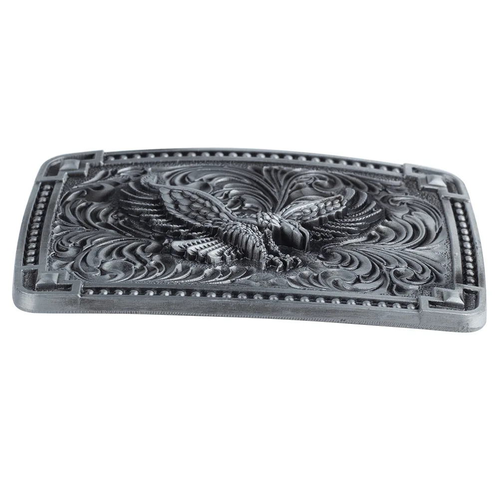 Boucle de ceinture en alliage d\'aigle, motif décoratif Cowboy pour hommes