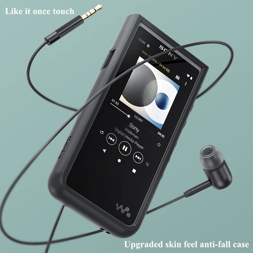 Benks-estojo protetor macio e flexível para sony walkman nw-zx500 zx505 zx507