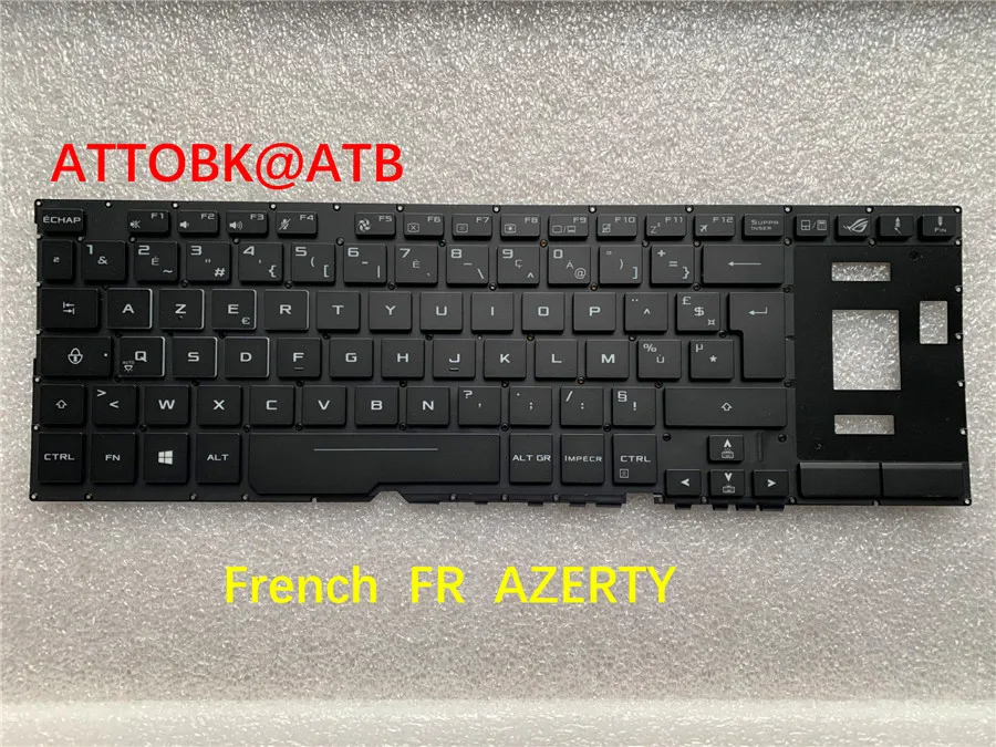 New English/French Laptop Keyboard For ASUS ROG ZEPHYRUS GX501 GX501G GX501GI GX501GV GX501GS gx501g gx501gi with Backlight