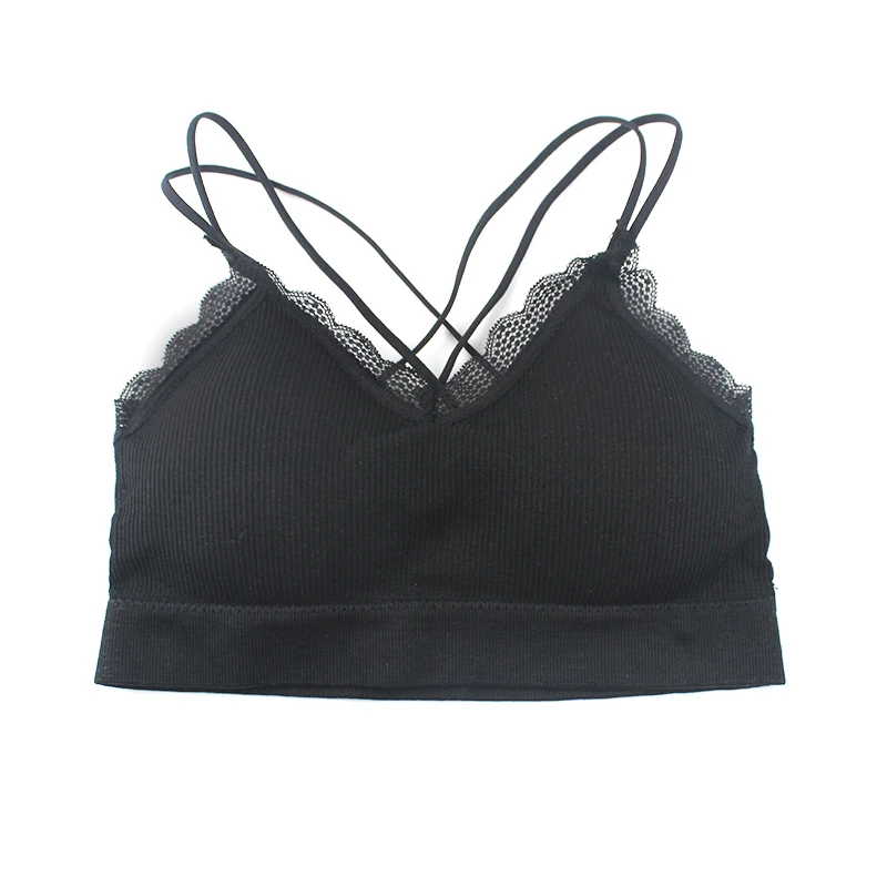 Sexy Tube Tops Women Underwear Female Lace Seamless  Brassiere Soft Comfortable Sports Bra With No Steel Ring Lingerie Lace Tops