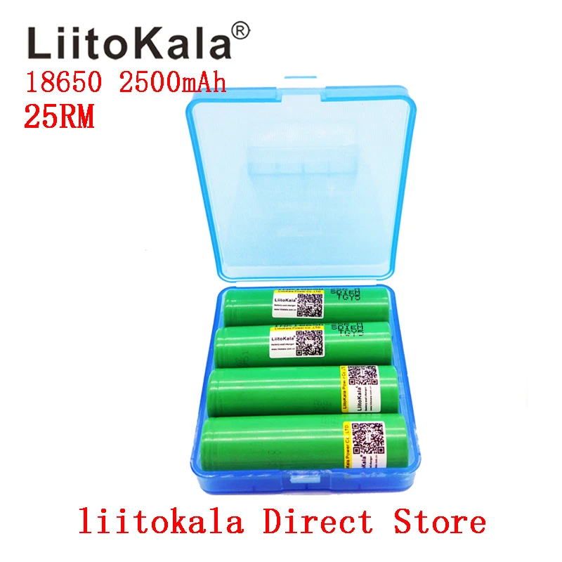 liitokala lii-25R high capacity 3.6V 18650 2500mAh rechargeable Li-ion battery INR18650-25RM Toys flashlight tools