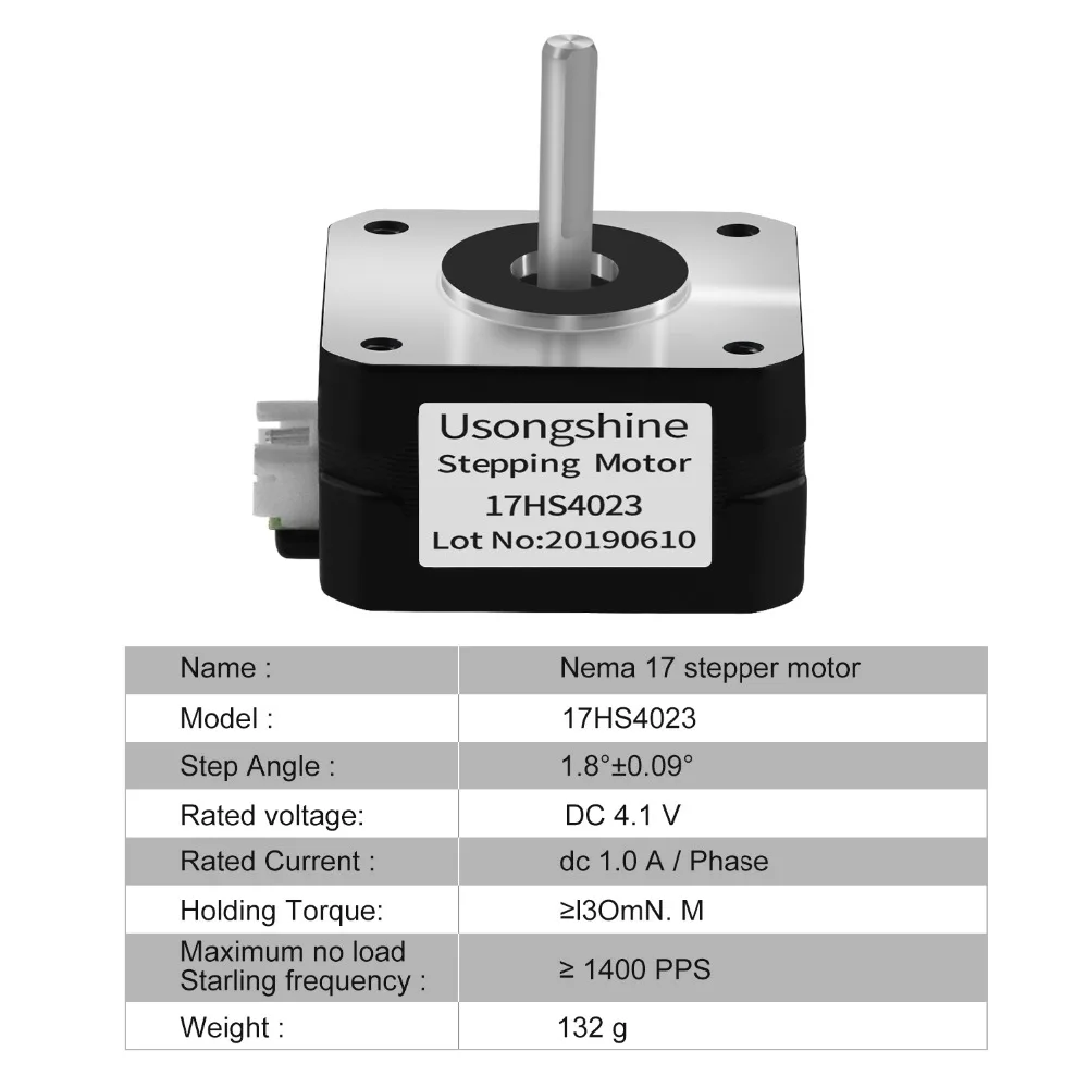 Nema 17 42 Schrittmotor 23mm 0,42N.m 1,5A für 3D-Druck Schrittmotor 4023 – Detail 2