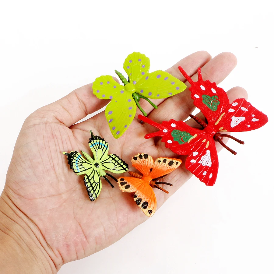 12pcs Butterfly Models Action Figures Simulation Animal Figurines PVC Educational Toys gifts For Kids