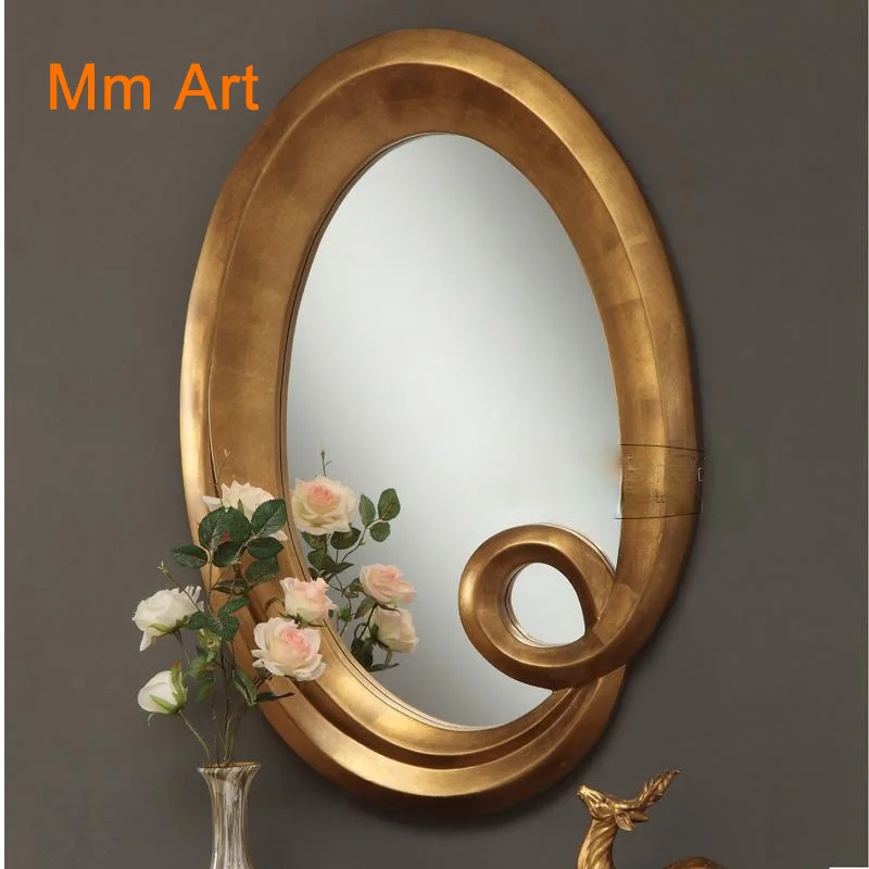 Makeup Mirror European Style Living Room Art Decorative Mirror Hallway Fireplace Mirror Bedroom Dresser Hanging Mirror