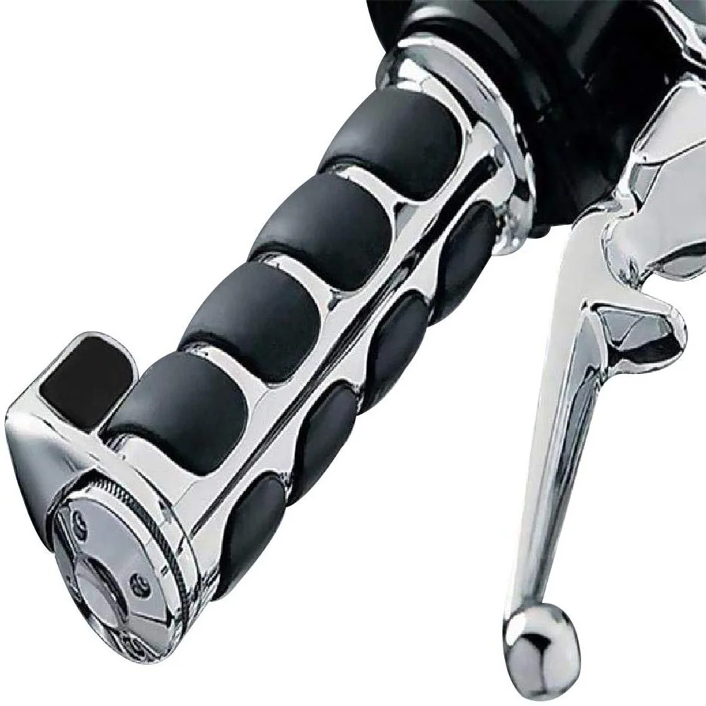 22MM/25MM Handle Motorcycle Custom Chrome Aluminum Hand Grips Chopper Cruiser Handlebar Grip