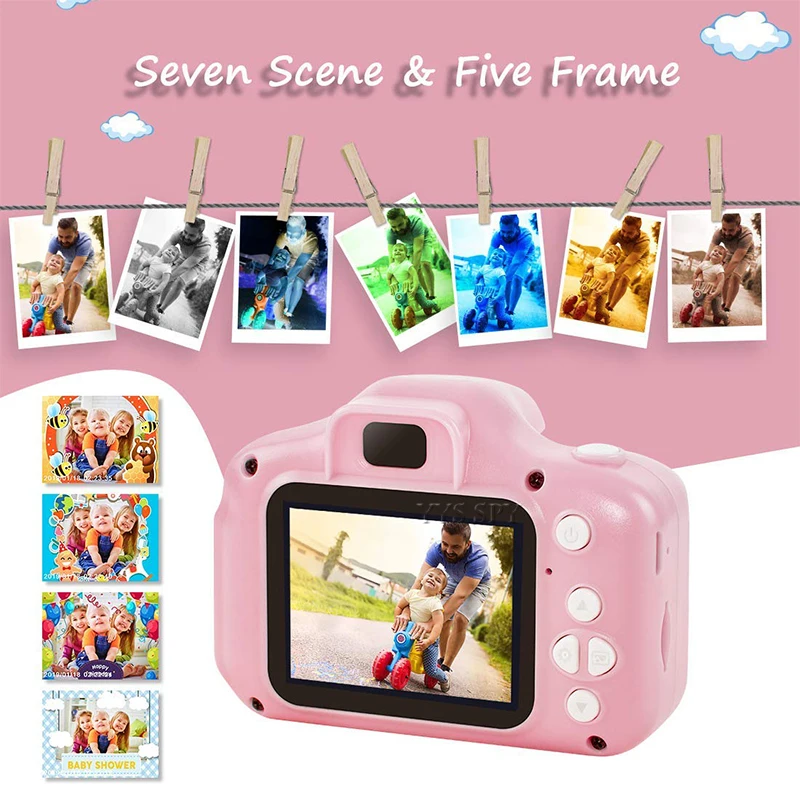 2.0 inch HD Video Camera Kids Digital Vlog Camara Photography Children Best Christmas Gift Mini Camcorder Support Hidden TF Card