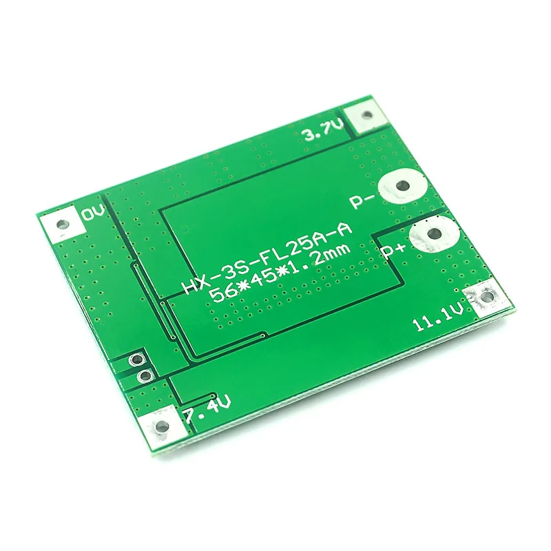 3 String 12V 25A 18650 Lithium Ion Battery Protection Board 11.1V 12.6V with Balanced Lithium Battery Protection Circuit Board