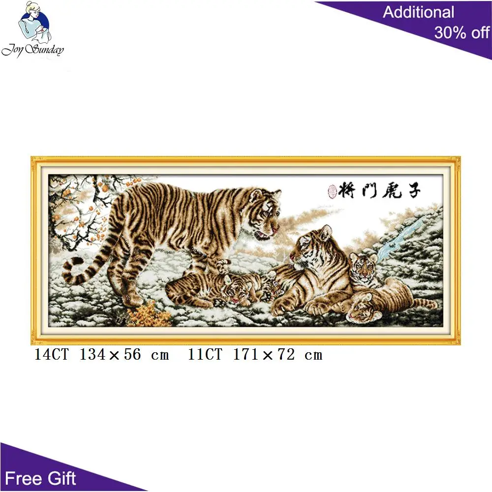 Joy-tiger kit punto croce, animale di famiglia, D186 D211(1) D211(2) D331