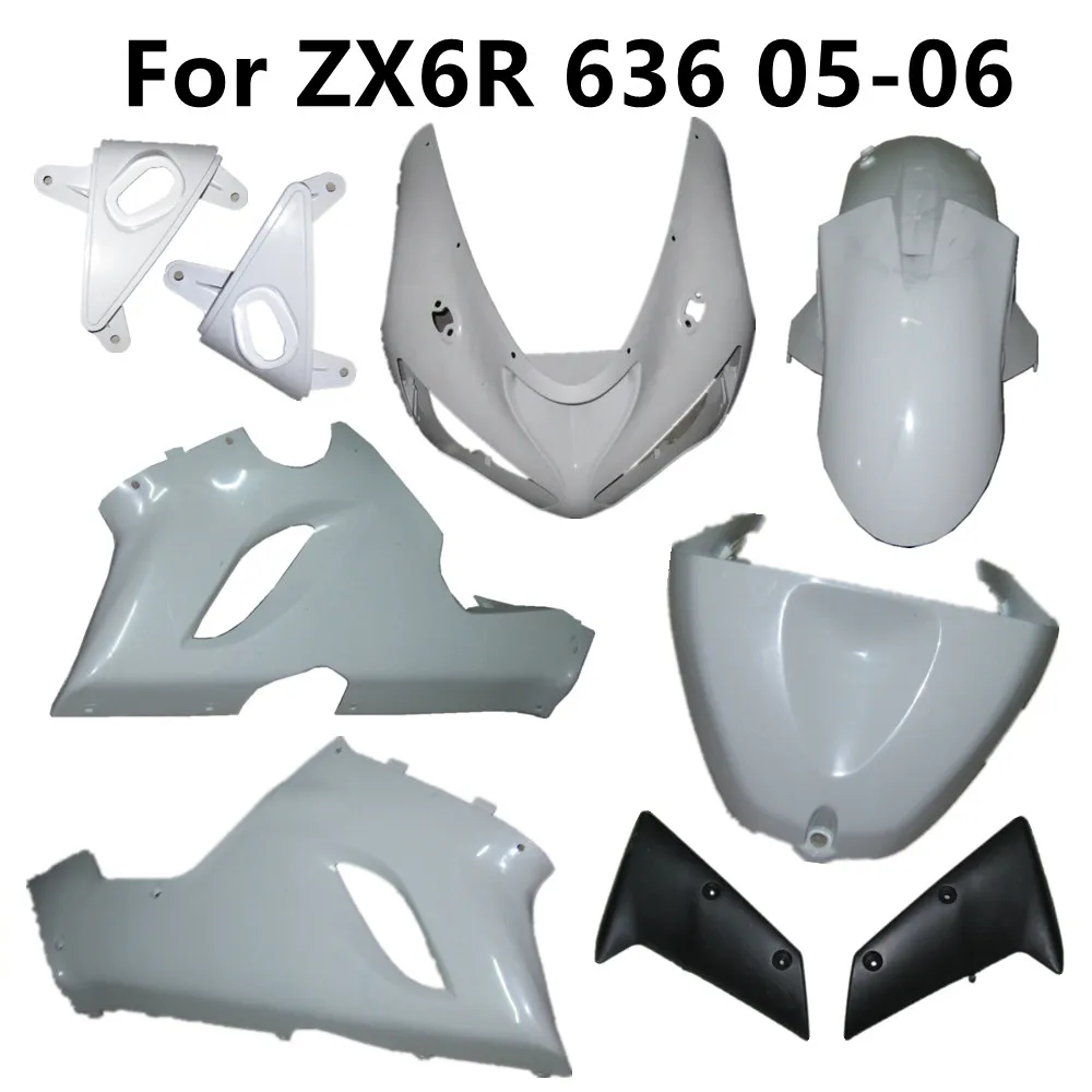 Unpainted Fairing 6R 636 05-06 Cowling for ZX6R 2005-2006 Components Pack Left and Right Motorcycle Plastic Parts Injection