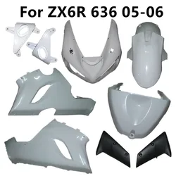 Unpainted Fairing 6R 636 05-06 Cowling for ZX6R 2005-2006 Components Pack Left and Right Motorcycle Plastic Parts Injection