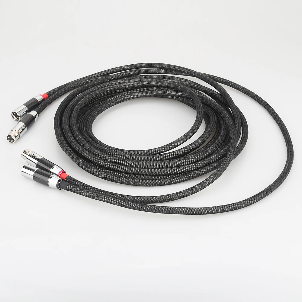 

High Quality AX800 Audiocrast Pair 100% Pure Solid Silver XLR Analog Audio Interconnect Cable Stereo Balanced XLR Cable HIFI