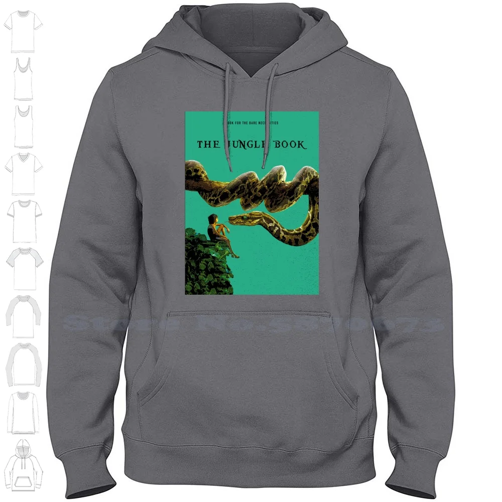 100% Cotton Hoodie T-Shirt Jungle Book Movie Mowgli Snake Boy Kaa Sherekhan Bagheera