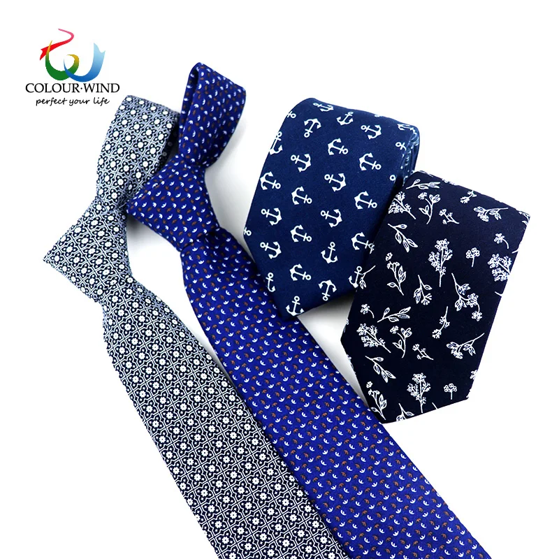 Mens Cotton Neck Ties Anchor Flower Printed Adult 6CM Handmade Neckwear Soft Casual Cravat Party Club Pub Suit Gift