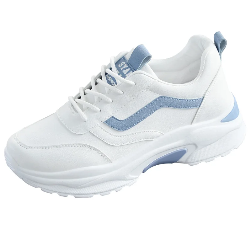 Women's Casual Thick Soled Shoes, Comfortable White Breathable Women's Shoes, Thick Soled Shoes, Spring and Autumn 2021