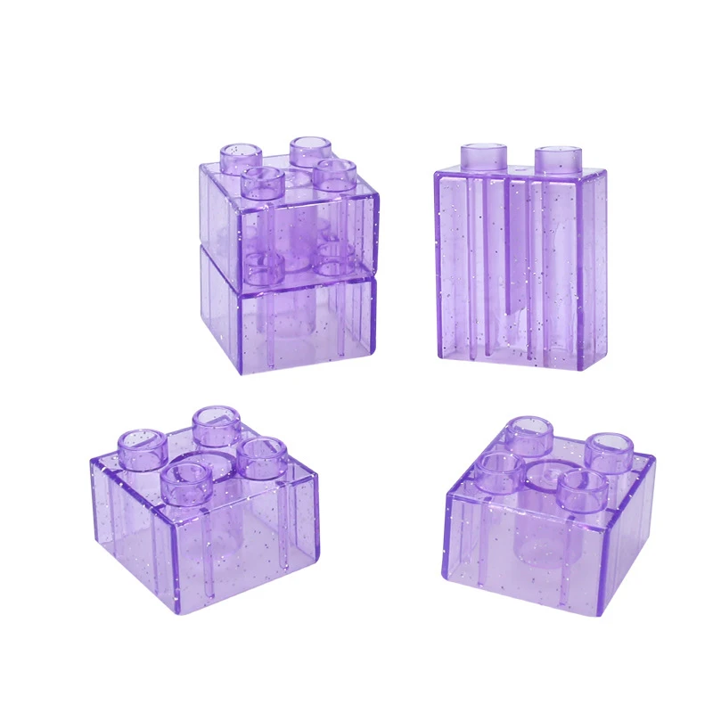 6PCS Big Size Building Blocks DIY Assembly Educational Creative Toy Gifts Compatible Large Bricks Transparent Children Kids