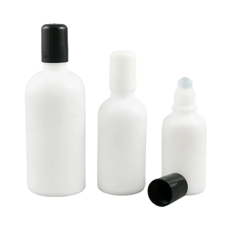 200 x Refillable 30ml 50ml 100ml Natural White Roll on Perfume Glass Bottle  1OZ White Roll-on Glass  Cosmetic Container