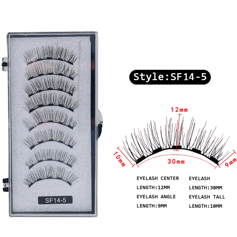 4 Paar 5 Magnete 3D Magnetische Falsche Wimpern Handgefertigte Künstliche Faux Cils Magnetische Natürliche Nerz-Wimpern mit Pinzette – Detail 16