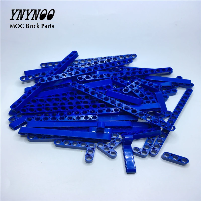 80Pcs/lot Technical Arm Beam Liftarm Frame Connector Pin MOC Bulk Building Blocks Bricks Parts for EV3 Model Toy Children