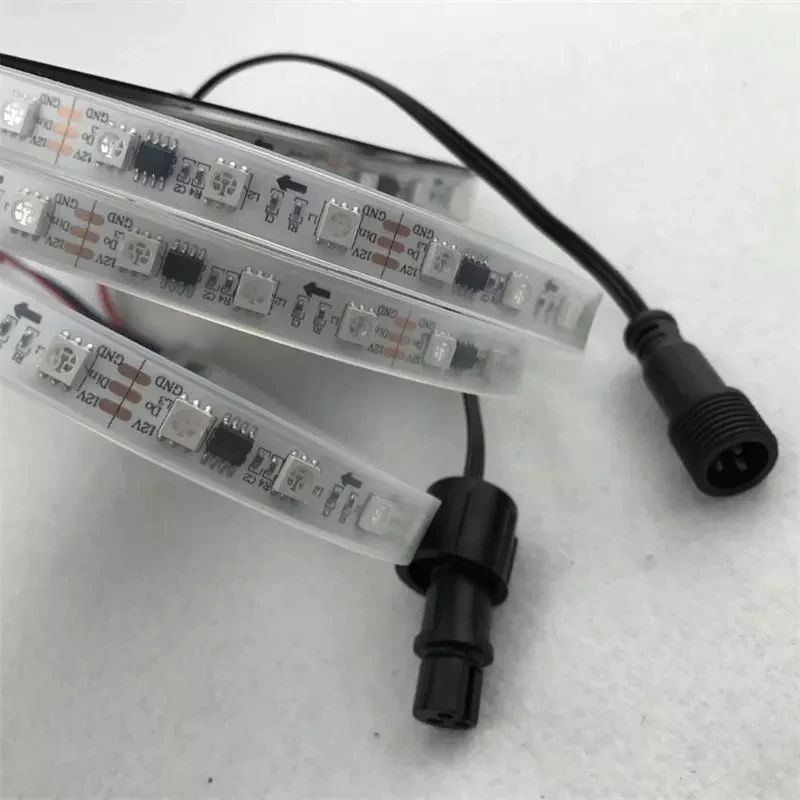 Imagem -02 - Endereçável Rgb Tira Conduzida 300leds Ws2811 Pixel Tira 5m Rolo Ip68 Tubo de Silicone Ip68 Tubo de Silicone com Resina de Cola Epoxy Preenchido 5050