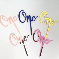 Nuevo Adorno de Pastel de Acrílico Color Oro Rosa para Fiestas de Cumpleaños, Decoración para Cupcakes, Aniversarios de Boda, Primer Cumpleaños de Bebé, Adornos para Pastel