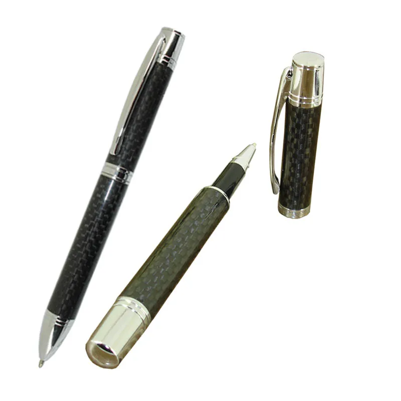 

ACMECN Executive Gift Shoppe Personalized Collection Carbon Fiber Dual Pen Set Ballpoint & Roller Pens Two Tone Design Gifts